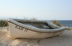 boat on the beach of the Baltic Sea