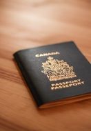 canada passport on desk