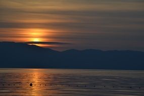 romantic sunset in croatia