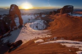 Magnificent evening in Arches national park