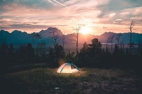camping outdoors