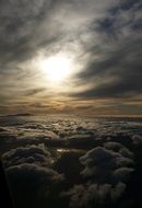 evening cumulus clouds top view