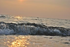 sea coast at sunset
