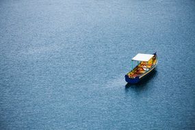 tourist boat in the ocean