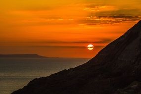 landscape of the red sunset on a sky