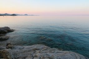 pink sunset in sardinia