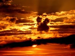 Beatiful orange sunset