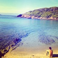 calm beach with clear water