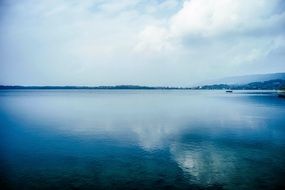 reflection of the sky in water