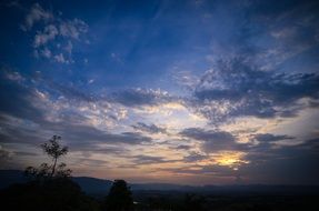 dusk sunset beauteous landscape twilight