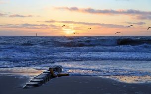 beautiful sea sunset in abendstimmung