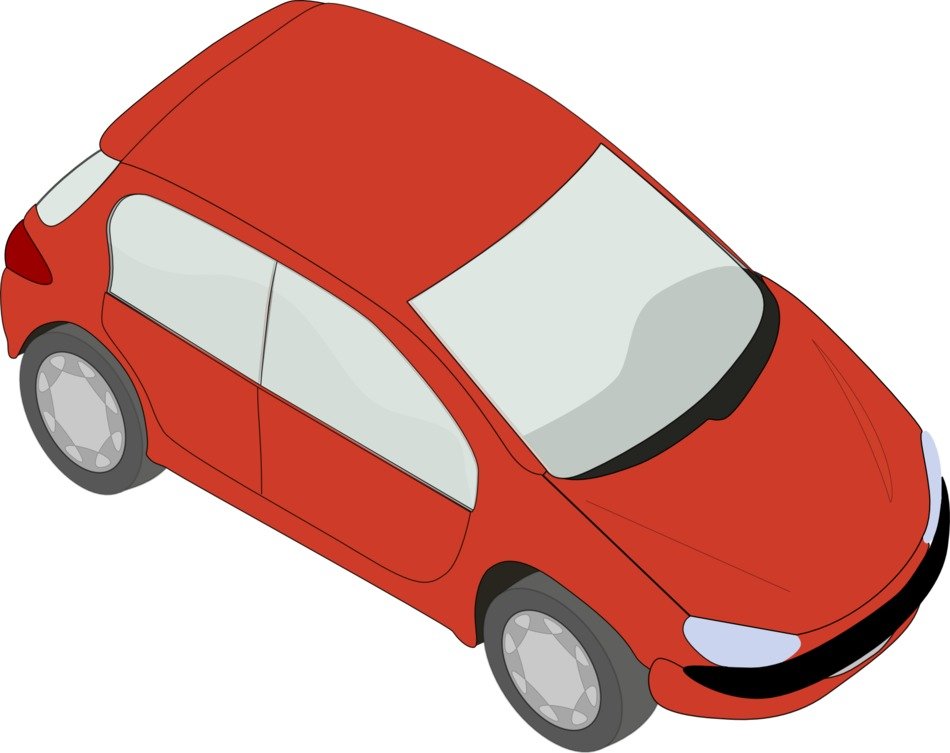 car on white background