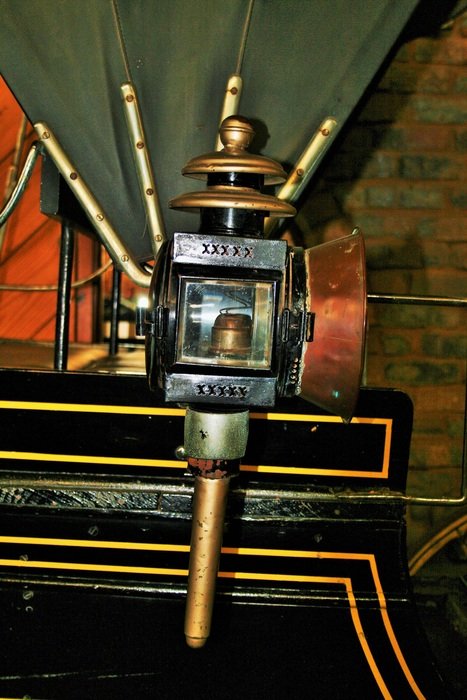 lamp of vintage horse drawn carriage