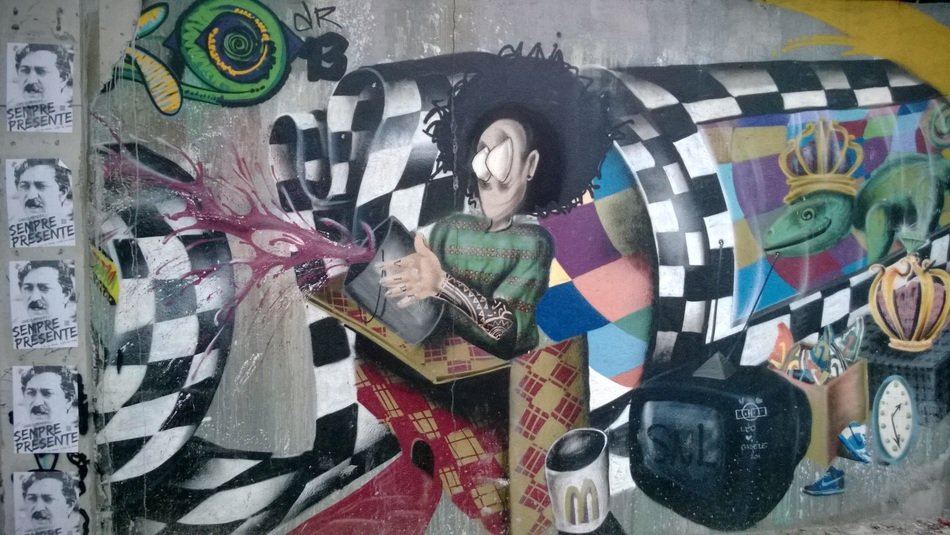 fantasy graffiti on concrete wall, brazil, sÃ£o paulo