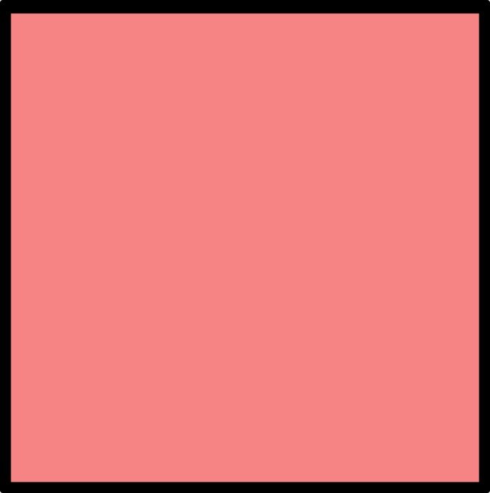 pink square on a white background