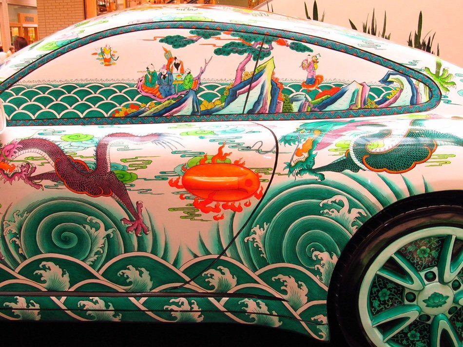 porsche painted in beautiful pictures