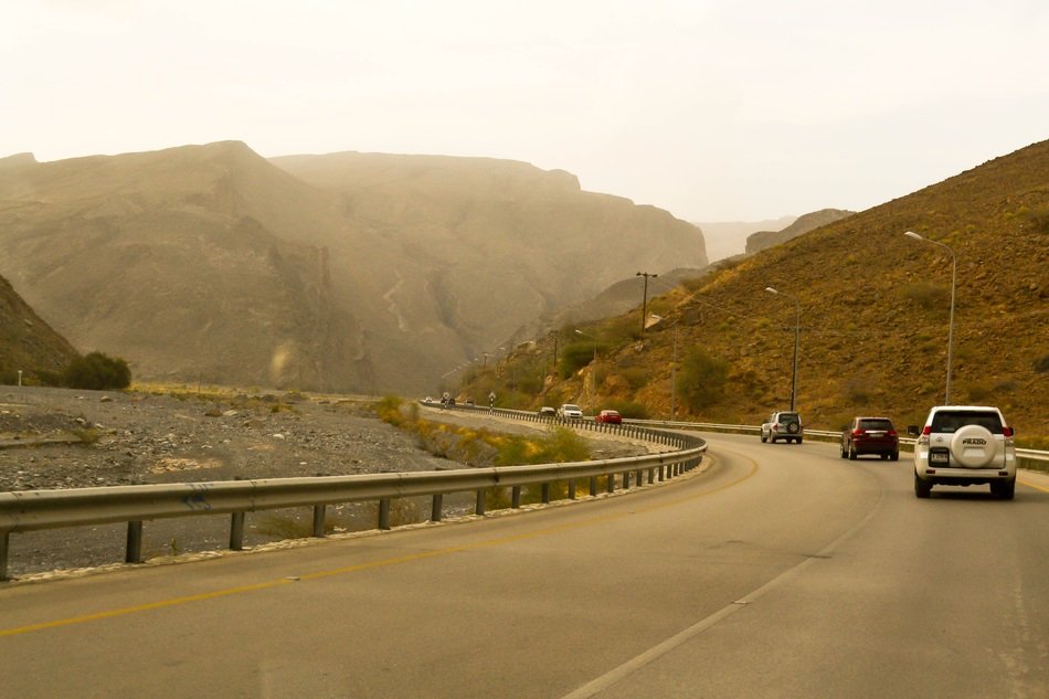 cars go on the bend