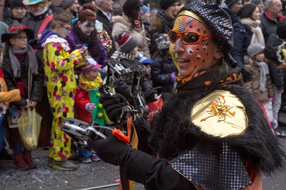 the great carnival is celebrated on the street
