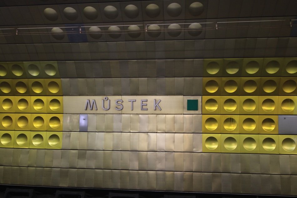 Interior of a Czech metro station