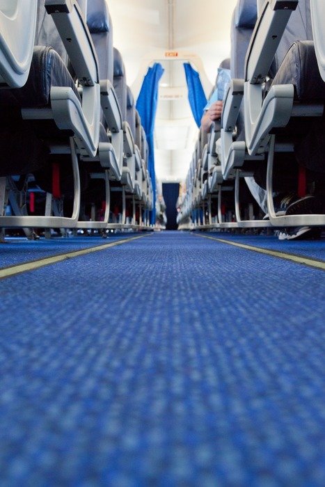 Inside of aeroplane