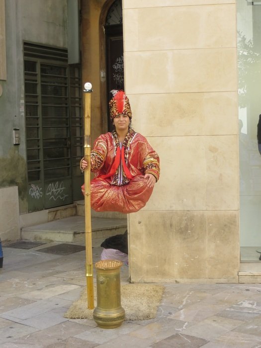 trick with levitation on the street