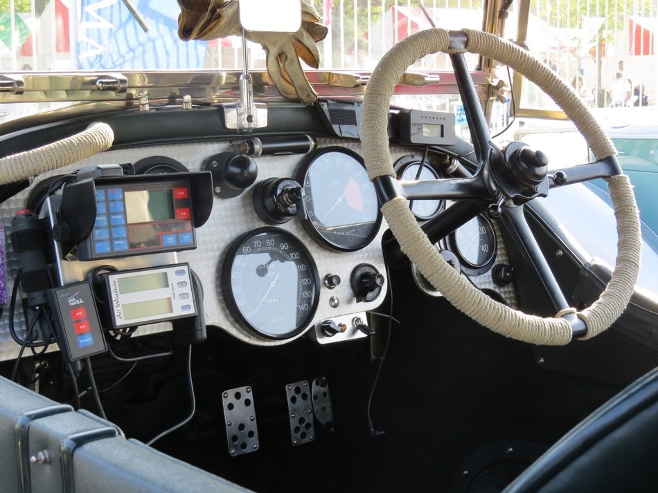 interior of the old Bugatti