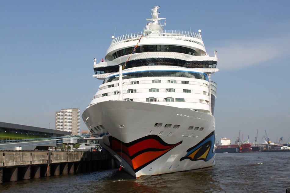 cruise ship on elbe