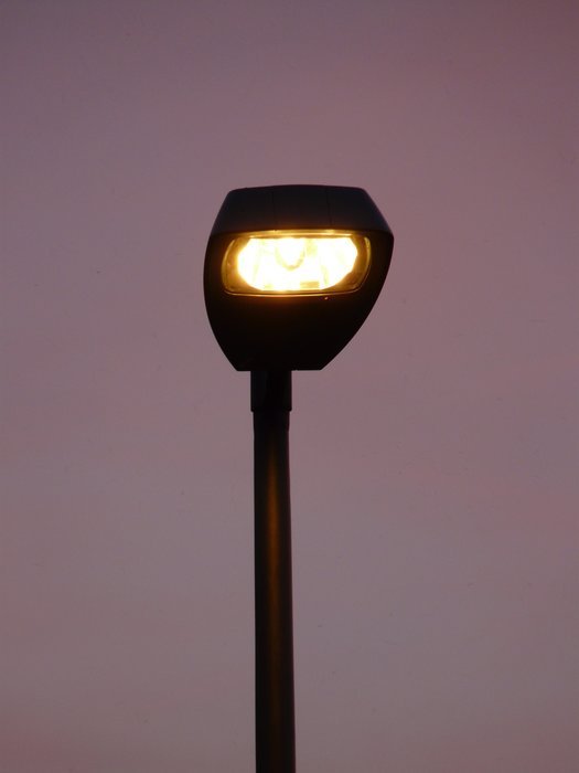 street lamp against the night sky