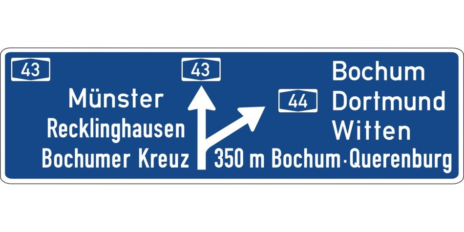 direction sign on highest in Germany