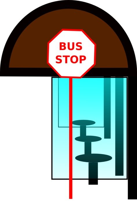 İllustration of bus stop