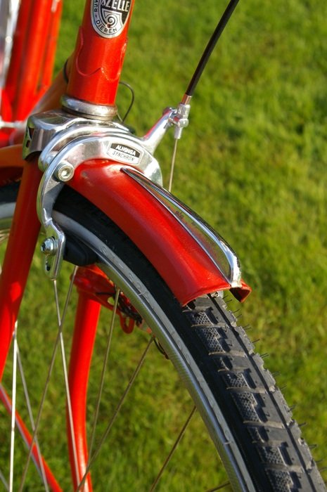 wheel of the Red bicycle