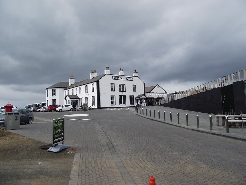 cars on parking at hotel, ireland, golway