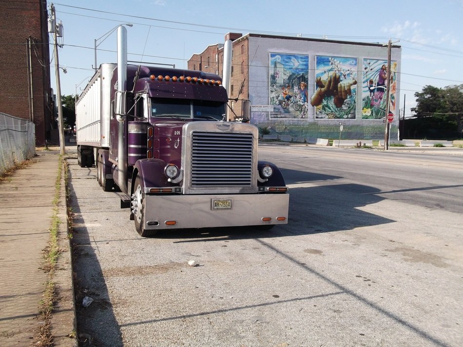 trailer in the city center