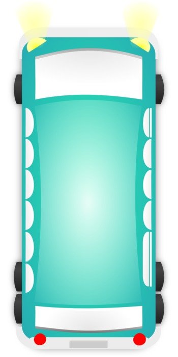 Top of the colorful van clipart