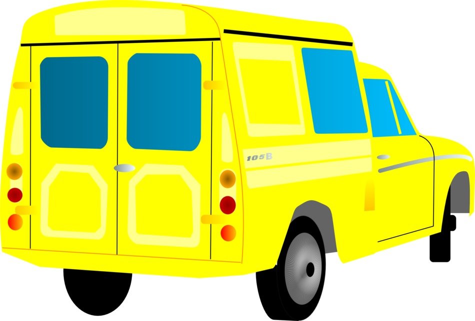 yellow car for cargo delivery