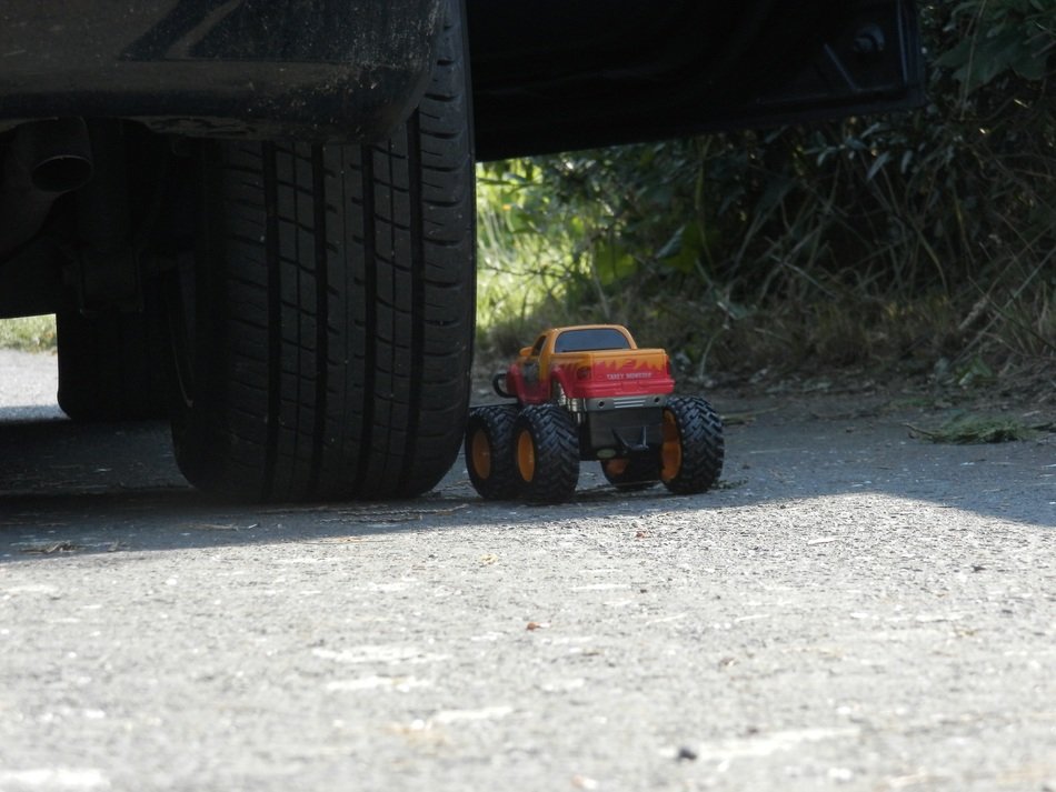 toy car near the wheel