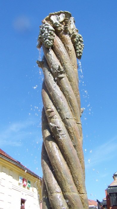 beautiful fountain in the street