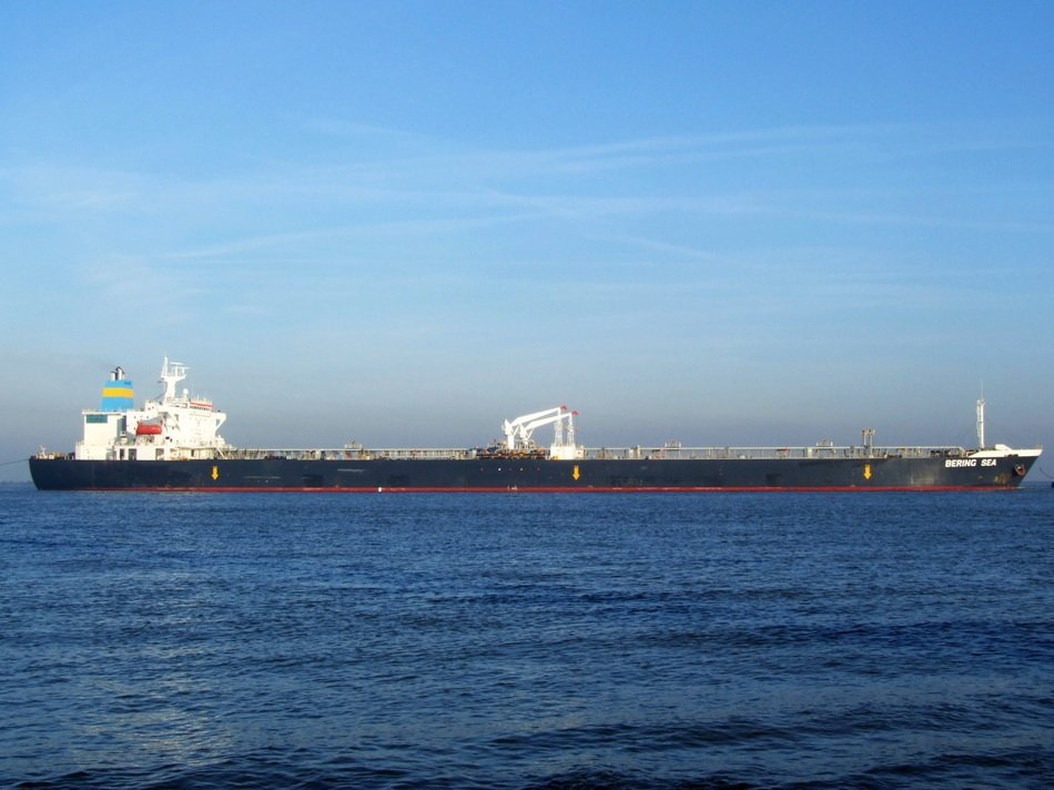 landscape of cargo ship in the Bering Sea