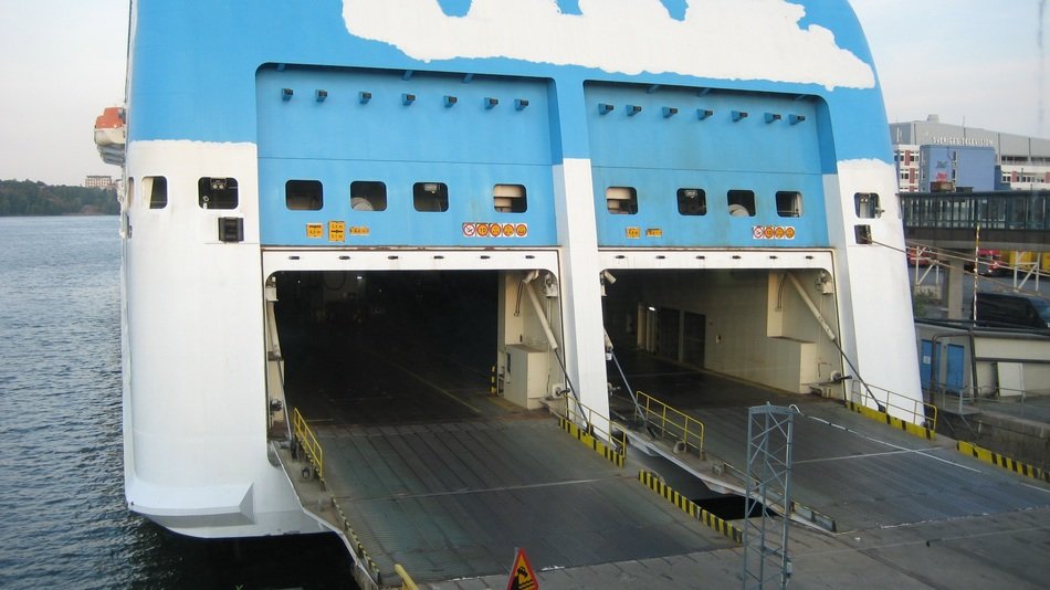 Picture of car ferry in scandinavia