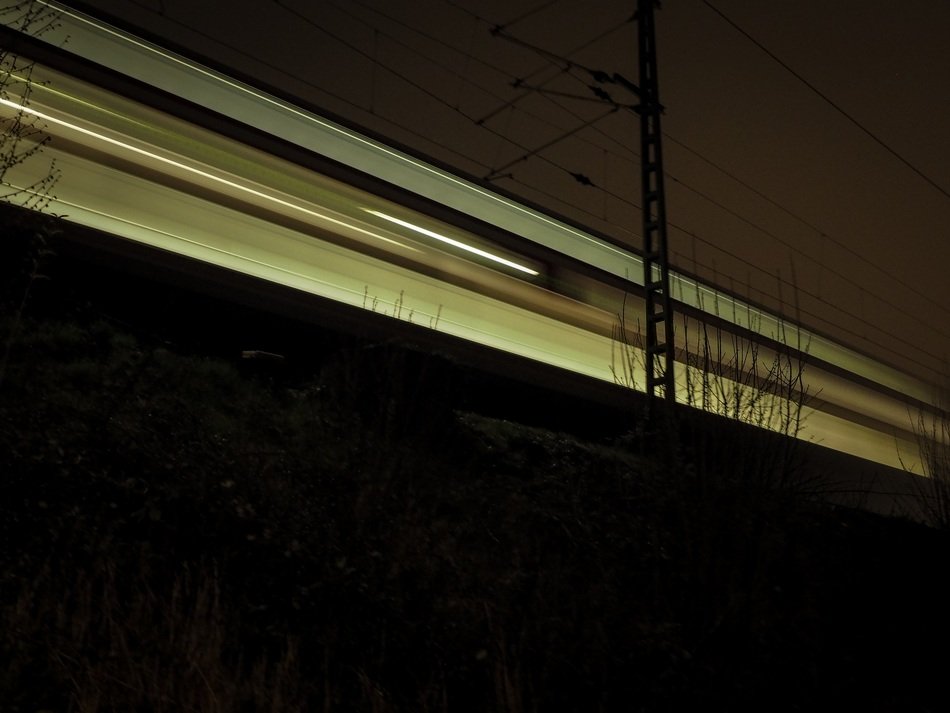 level crossing night train