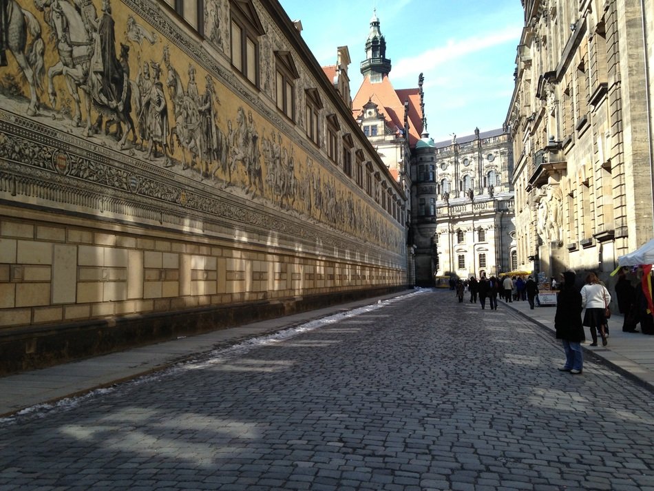 beautiful historic street in germany