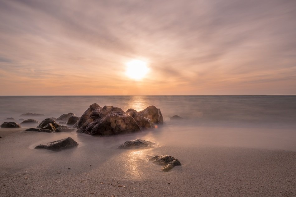 stunning evening on the beach