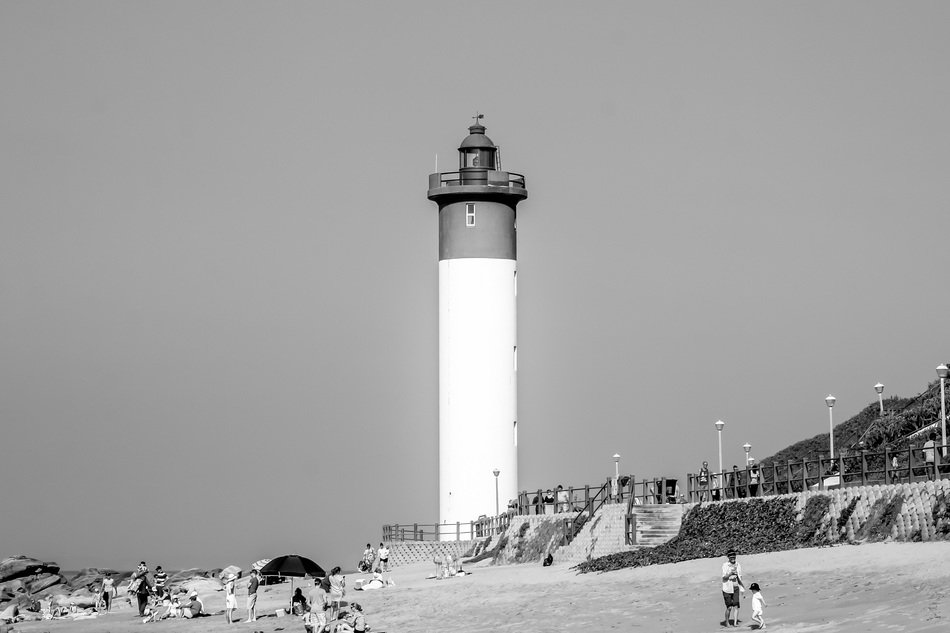 black and white photo umhlanga durban