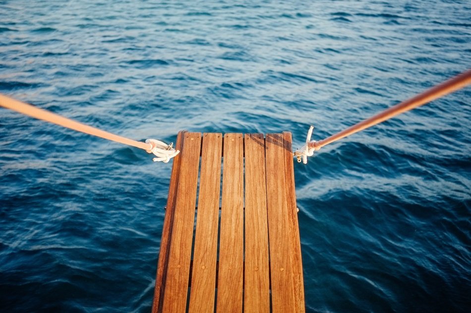 wooden springboard for jumping