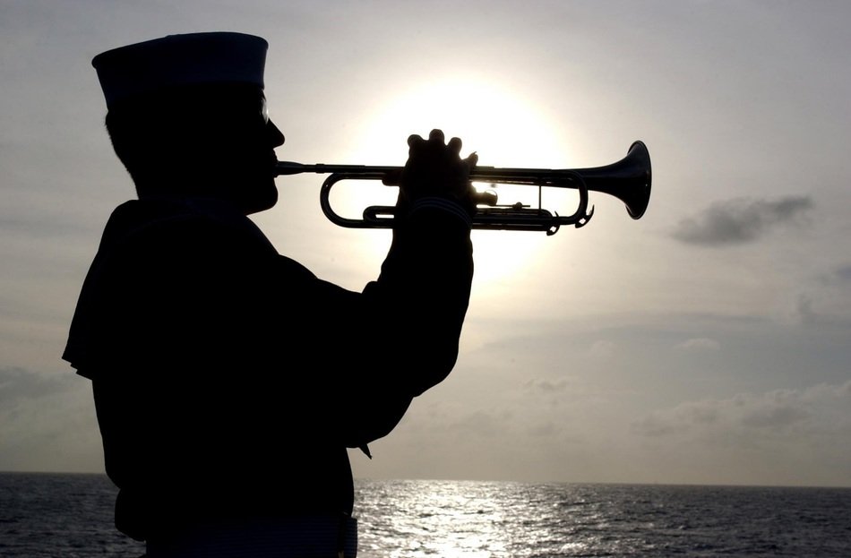 Trumpeter on duty