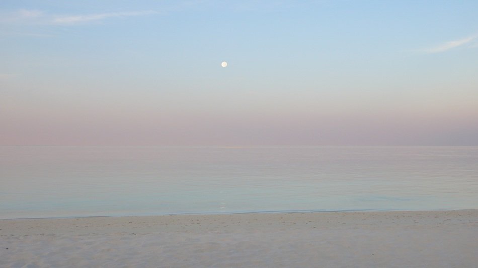 skyline over the beach in maldives