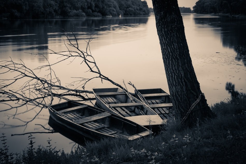 boats on the Tisza river