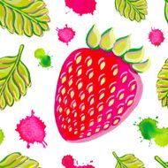 Seamless pattern with strawberries N26