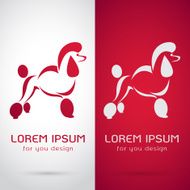 Vector image of an poodle dog design