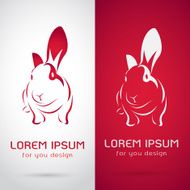 Vector image of an rabbit design